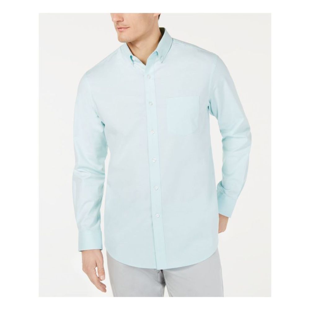CLUBROOM Mens Turquoise Collared Shirt XXL